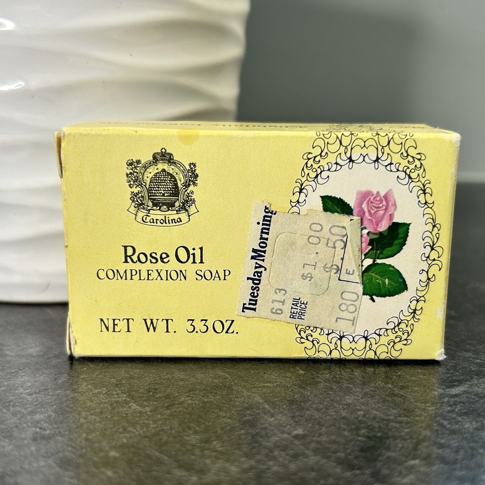 Vintage Carolina Rose‎ Oil Complexion Bar Soap 3.3 oz FULL Size